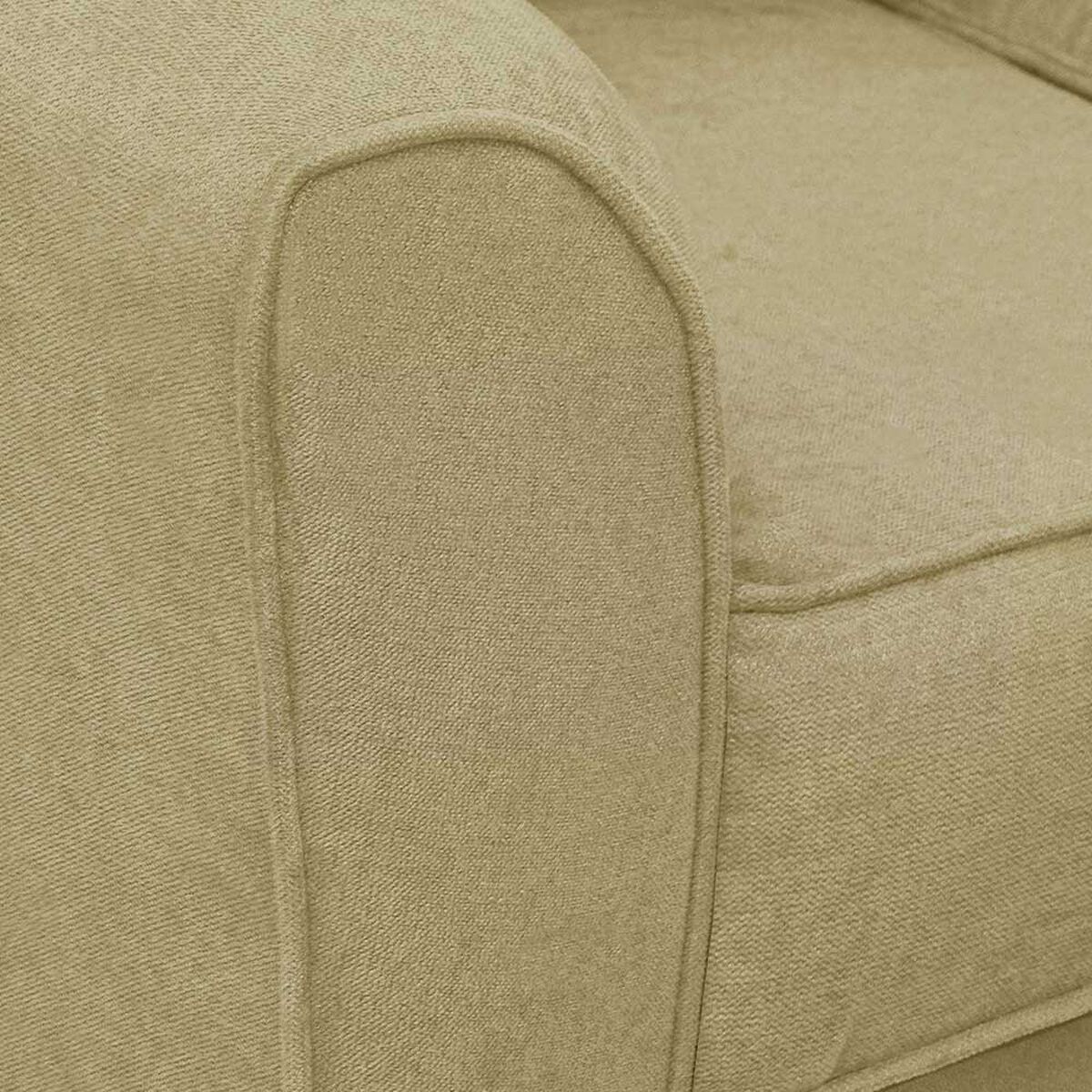 Sofá Elegant Detail Minesota 2 Cuerpos Tela Beige