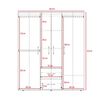 Closet Tuhome Bariloche 2 Cajones 4 Puertas Bellota-Blanco