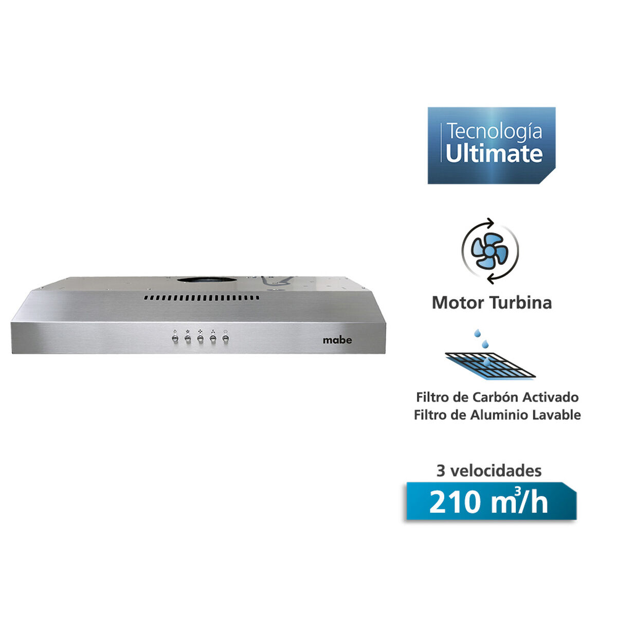 Kit Empotrable Mabe Encimera CMG6044SD-1CL + Campana CM6045XV0