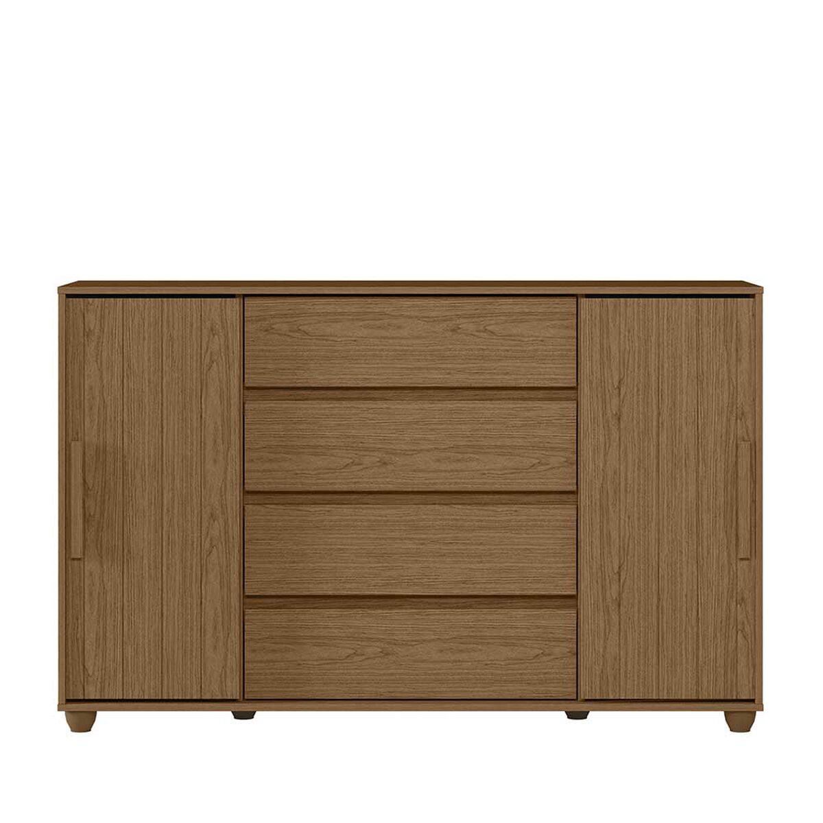 C&oacute;moda Vekkahome New Evidenza 4 Cajones 2 Puertas Caf&eacute; Beige