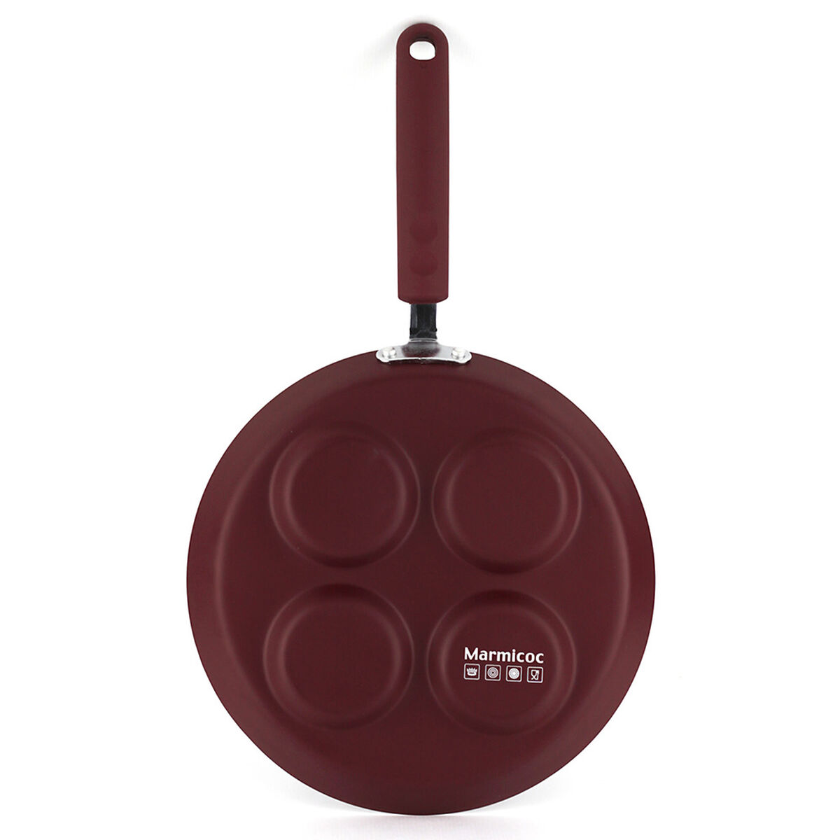 Sartén Aluminio Huevera Marmicoc Spring Granate 24 Cm