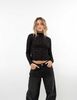 Polera Encaje Crop Manga Larga Mujer Icono