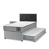 Diván Flex 1,5 Plazas Star + Respaldo Royal + Velador Rock
