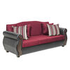Juego de Living Innovamuebles New Bugambilia Sofá 3 Cuerpos + Dos Sillones 1 Cuerpo Burdeo