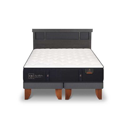 Imagen 1 del producto Cama Europea CIC Base Dividida 2 Plazas Premium + Respaldo Dublin