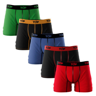 Pack 5 Bóxer Medio Hombre Top