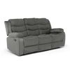 Sof&aacute; Reclinable Daniels Tradicional Norman 2 Cuerpos Gris Elephant