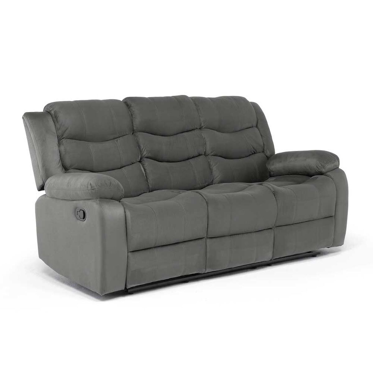 Sof&aacute; Reclinable Daniels Tradicional Norman 2 Cuerpos Gris Elephant