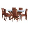 Juego de Comedor Latam Home Alicante 6 Sillas Tabaco