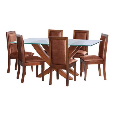 Imagen 1 del producto Juego de Comedor Latam Home Alicante 6 Sillas Tabaco