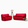 Juego de Living Cabsur Caburga Sof&aacute; 3 Cuerpos + Sof&aacute; 2 Cuerpos PU Rojo