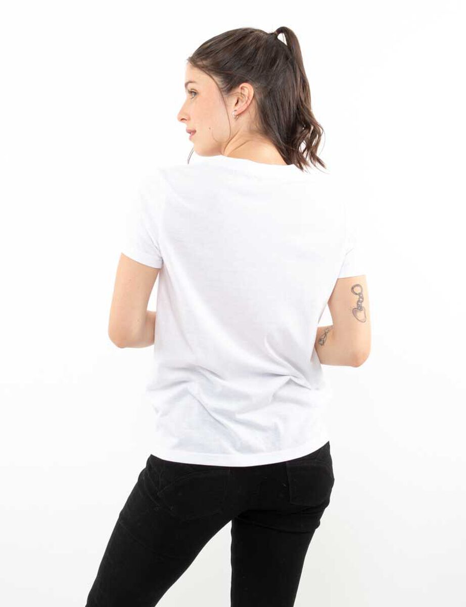 Polera Con Estamapdo Manga Corta Mujer Icono