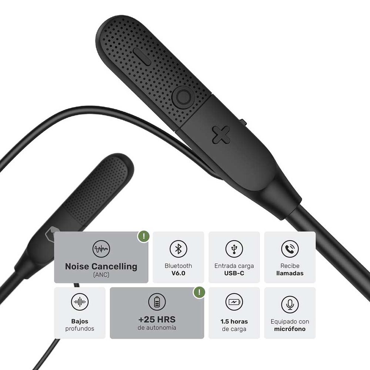 Aud&iacute;fonos In Ear Bluetooth Lhotse Tuneair Negro