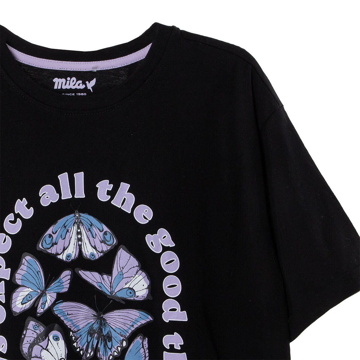 Polera Manga Corta de Algod&oacute;n Ni&ntilde;a Mila