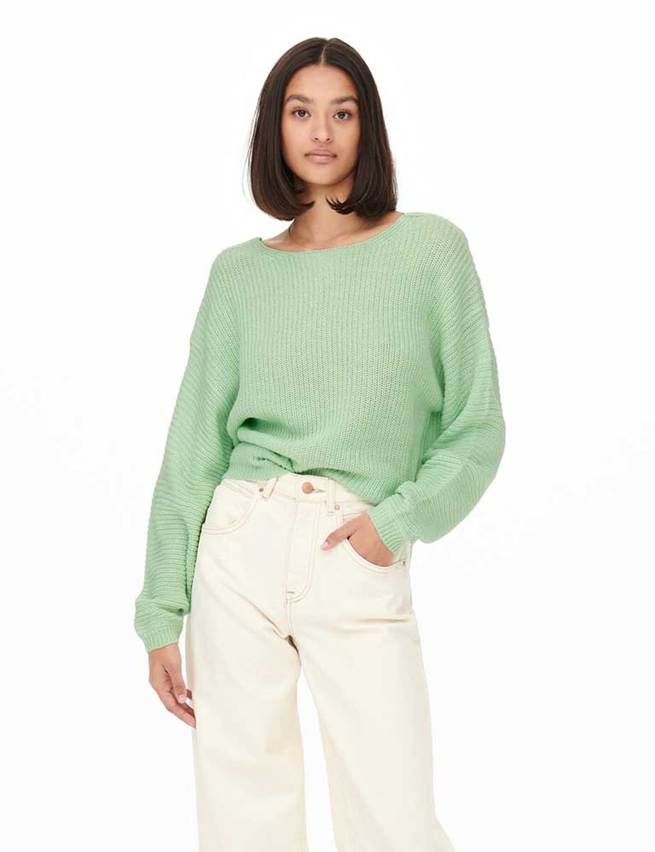 Sweater Escote en V Espalda Mujer Jacqueline De Yong