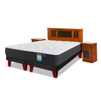Cama Europea Flex 2 Plazas Europdic Dual + Set Lorraine