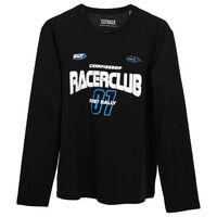 Polera Manga Larga de Algodón Niño Cutback Negro, Oliva