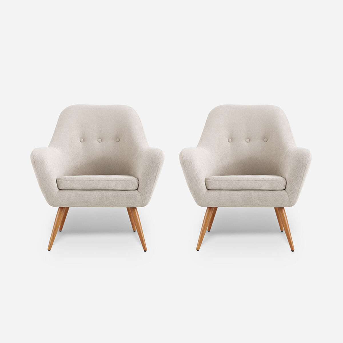 Set 2 Poltronas Rosen Bartolo 1 Cuerpo Marfil