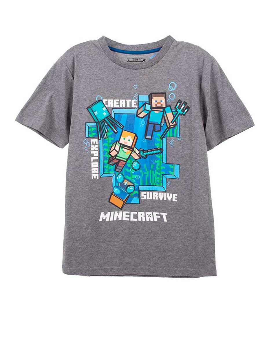 Polera de Algodón Niño Minecraft