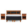 Cama Europea Latam Home 2 Plazas New Top Negro + Maderas Altair