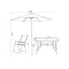 Juego de Comedor Terraza Casanova 6 Sillas Negro