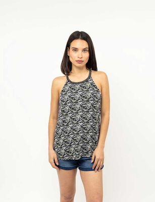 Imagen 1 del producto Polera Sin Mangas Mujer Fiorucci Animal, Blanco, Negro