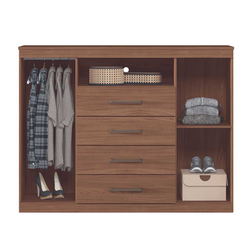 Cómoda Onessta Master 2 Puertas 4 Cajones Jatoba | Abc