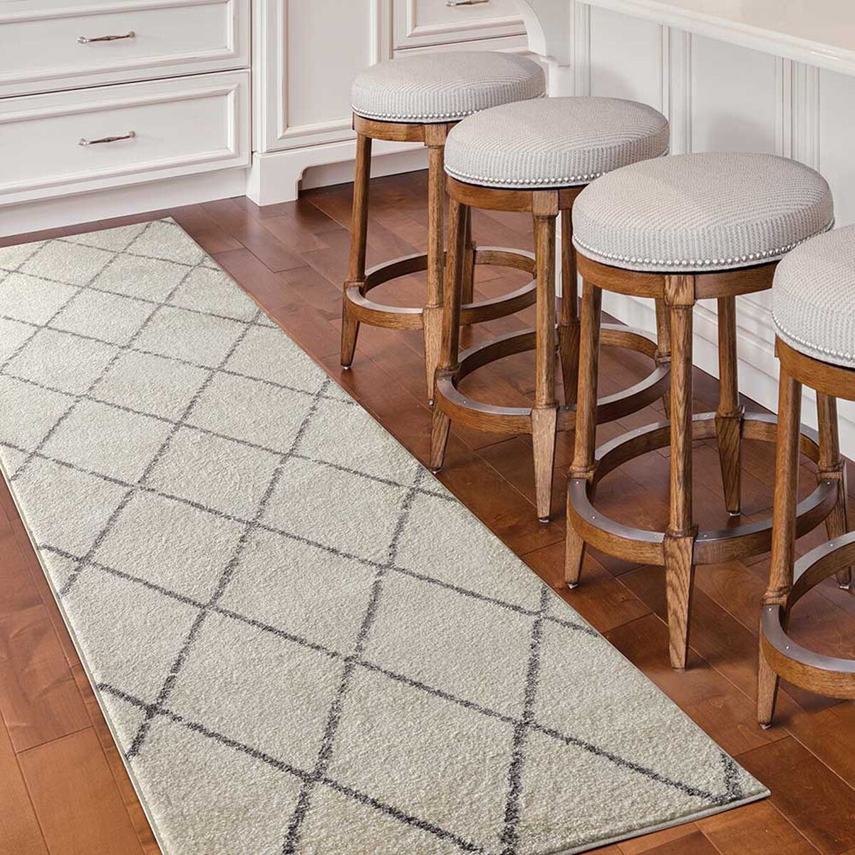 Alfombra de Pasillo Modalfo Florida Blanco 70 x 230 cm