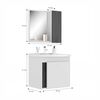 Combo Baño Vanitorio + Espejo Home Mobili Parati Blanco Gris