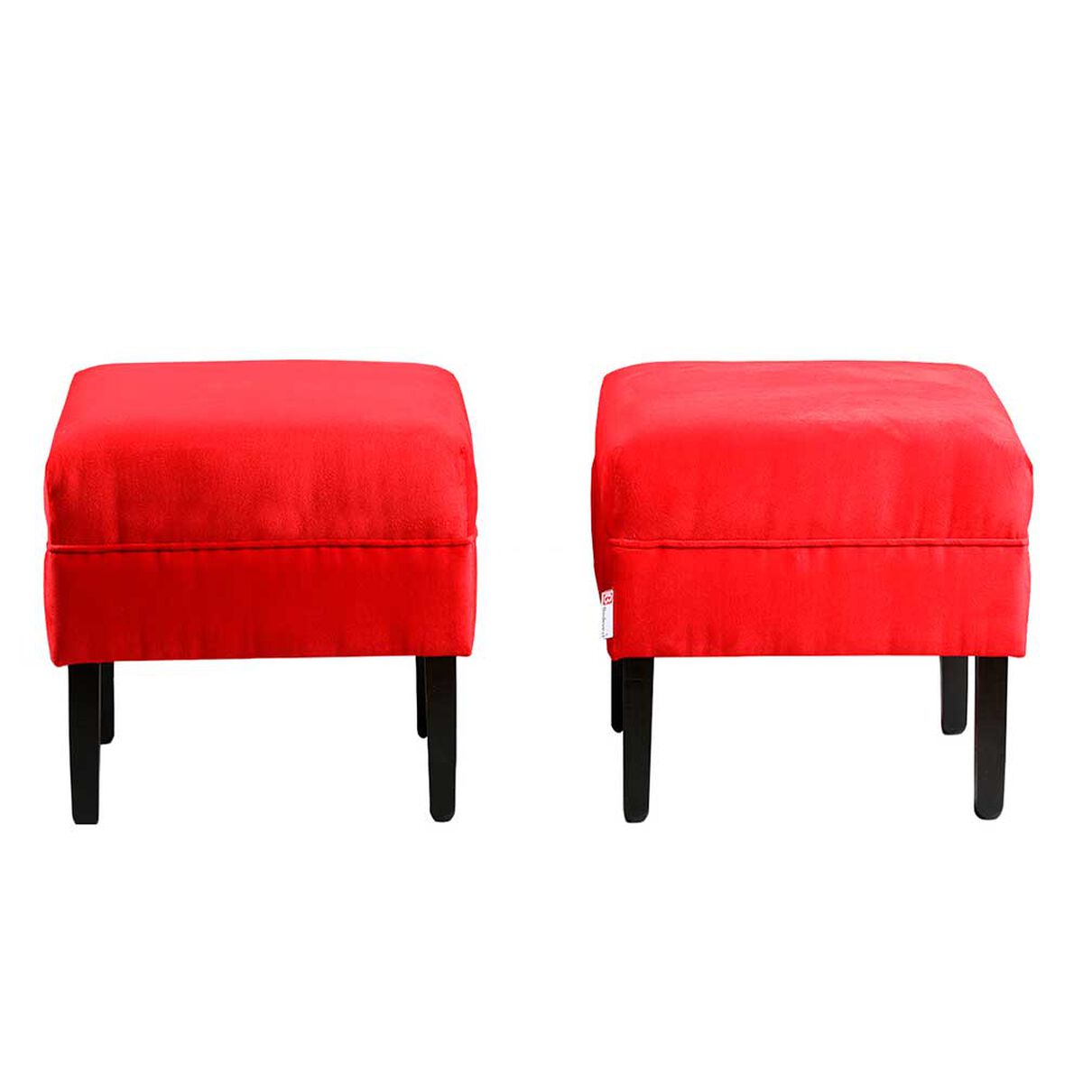 Set Pouf 2 Bodevir Sky Felpa 00 Rojo