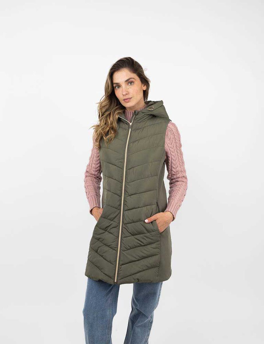 Parka Larga Sin Mangas Mujer Zibel