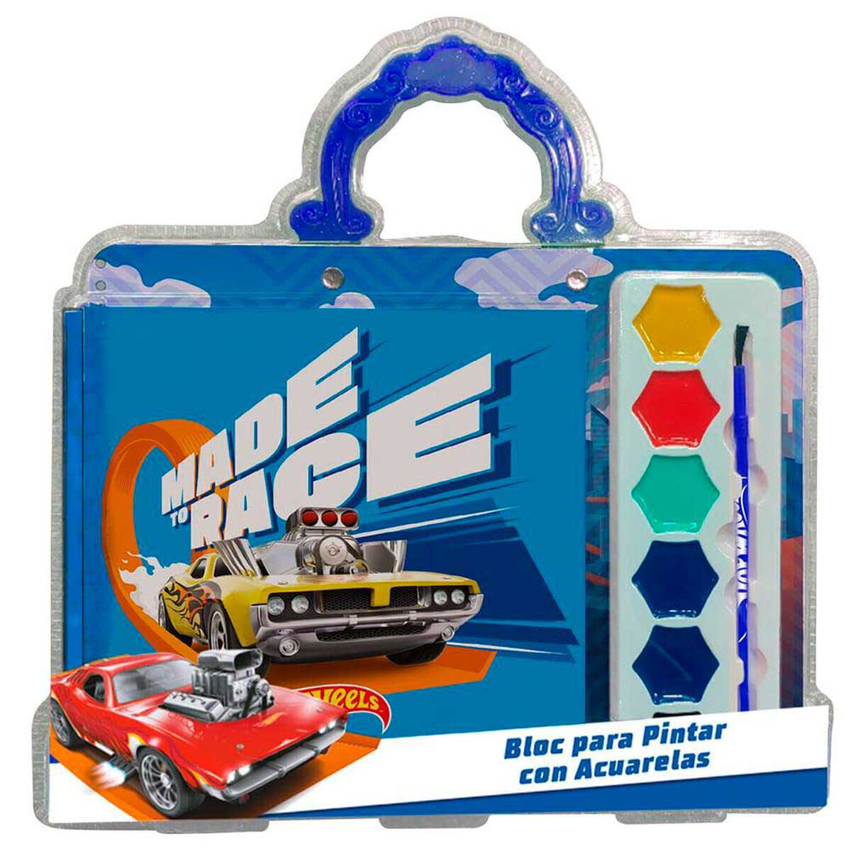 Block para Pintar con Acuarela Hot Wheels