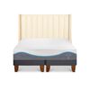 Cama Europea CIC Base Dividida King Alaska + Respaldo Panaro
