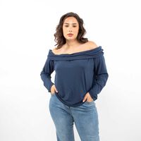 Polera Manga Larga Mujer Extralindas Petroleo