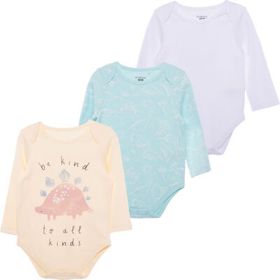 Imagen 1 del producto Pack 3 Bodys de Algodón Bebo Chess Baby Amarillo