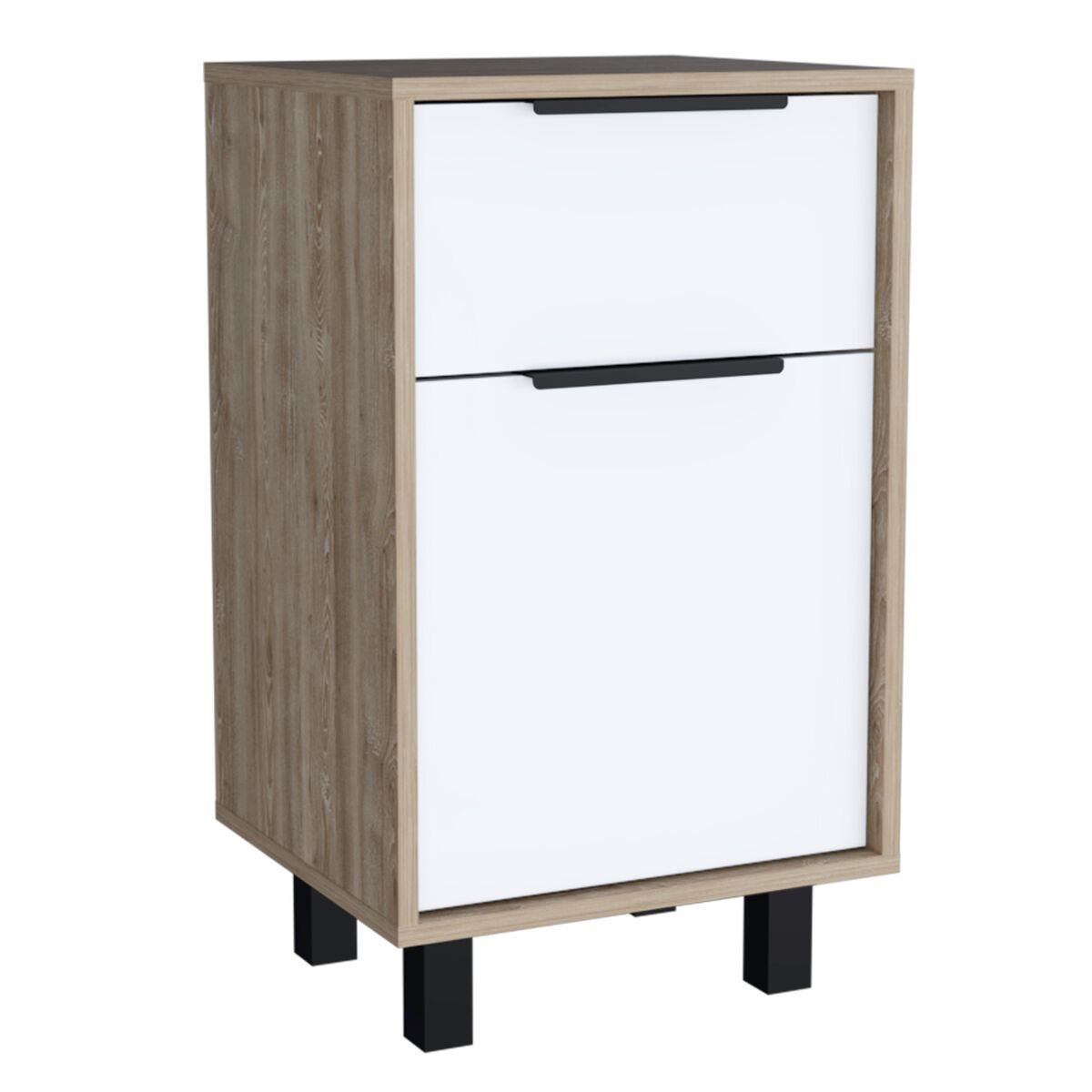 Velador TuHome Kaia 1 Cajón Miel/Blanco