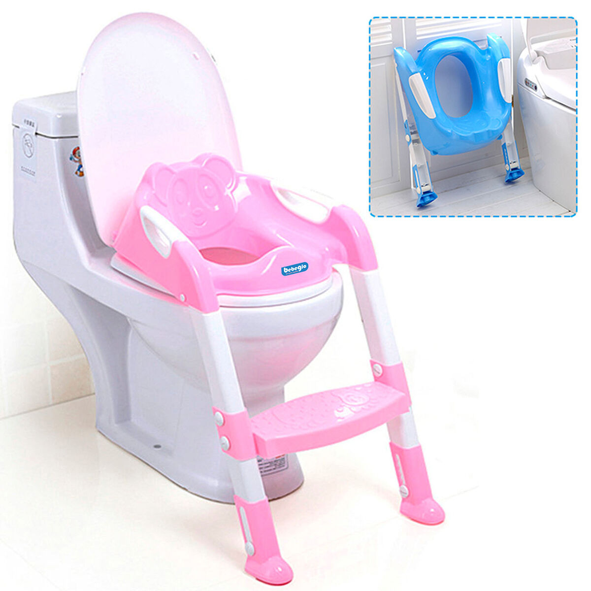 Asiento WC con Escalón Bebeglo RS-17860-2 Rosado
