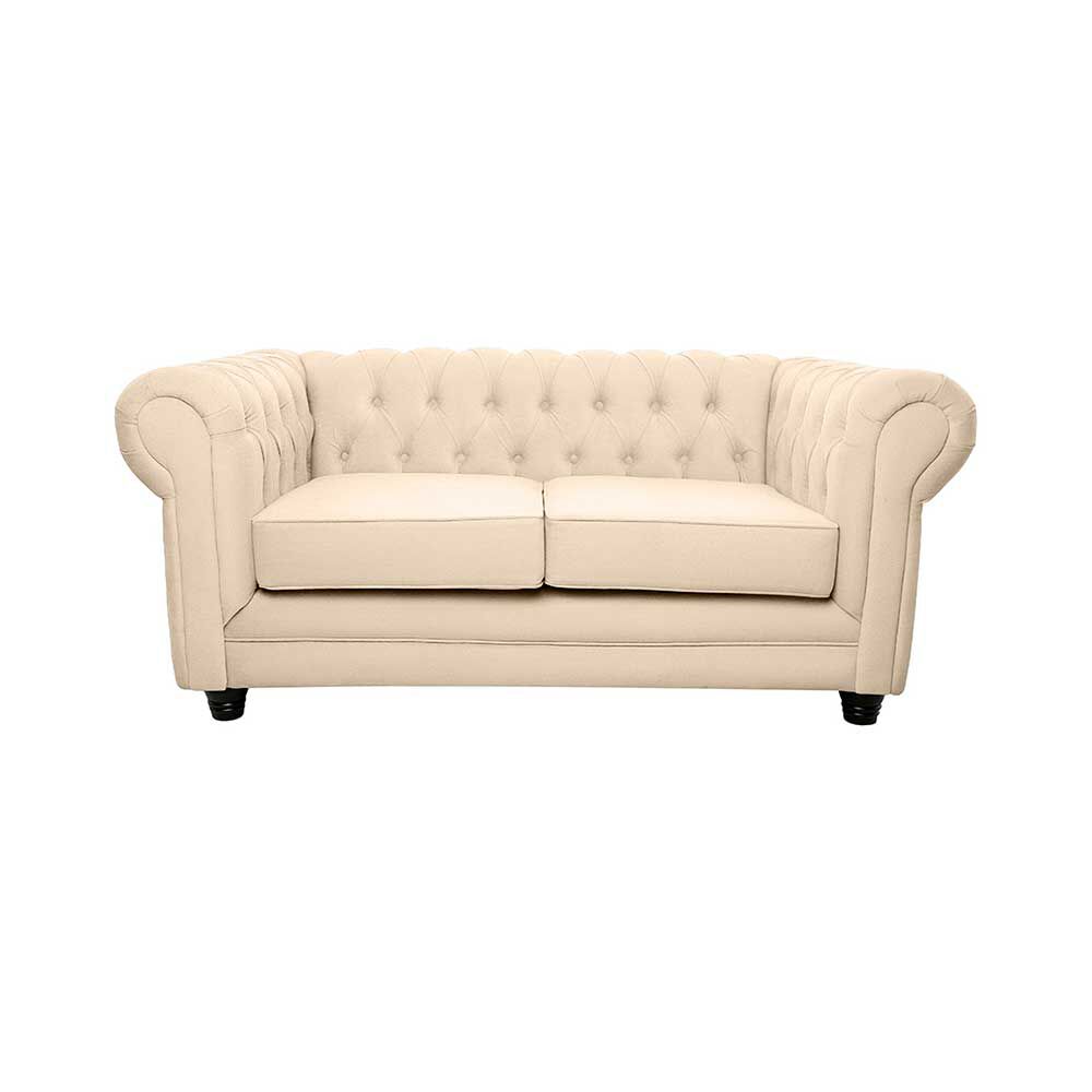 Sofá Barra Design Chesterfield 2 Cuerpos Beige