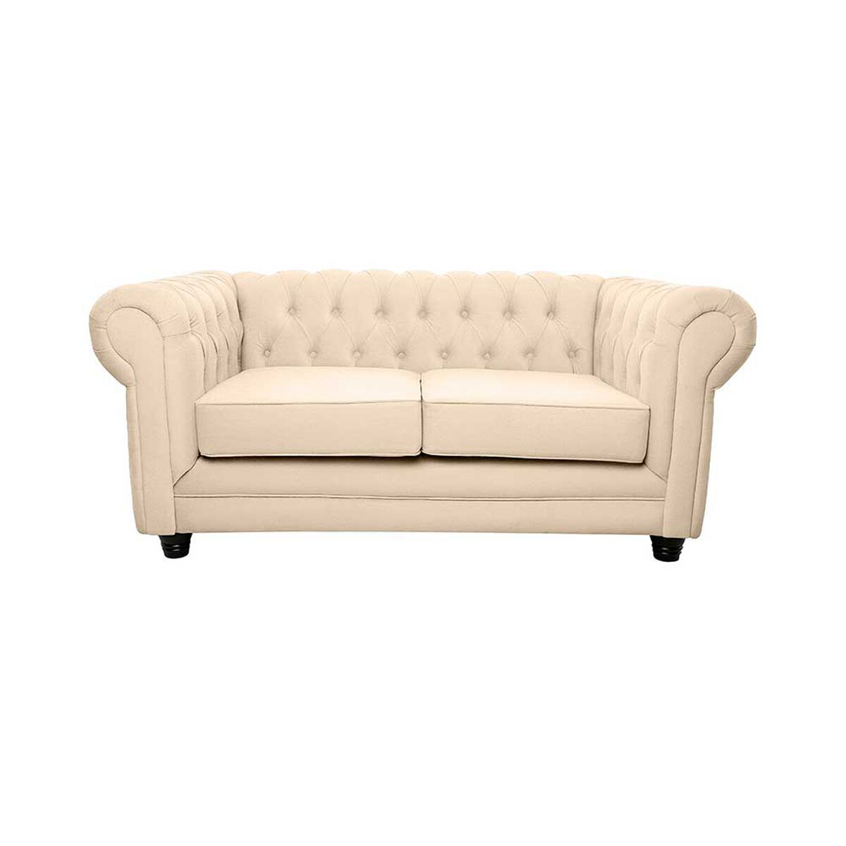 Sofá Barra Design Chesterfield 2 Cuerpos Beige