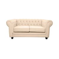 Sofá Barra Design Chesterfield 2 Cuerpos Beige