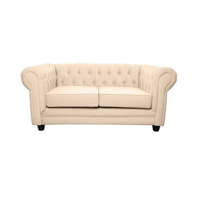 Sofá Barra Design Chesterfield 2 Cuerpos Beige