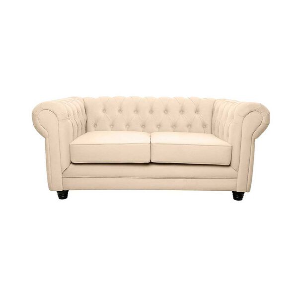 Sofá Barra Design Chesterfield 2 Cuerpos Beige
