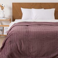 Frazada Mashini Jqd Flannel Nevada 2 Plazas Morado