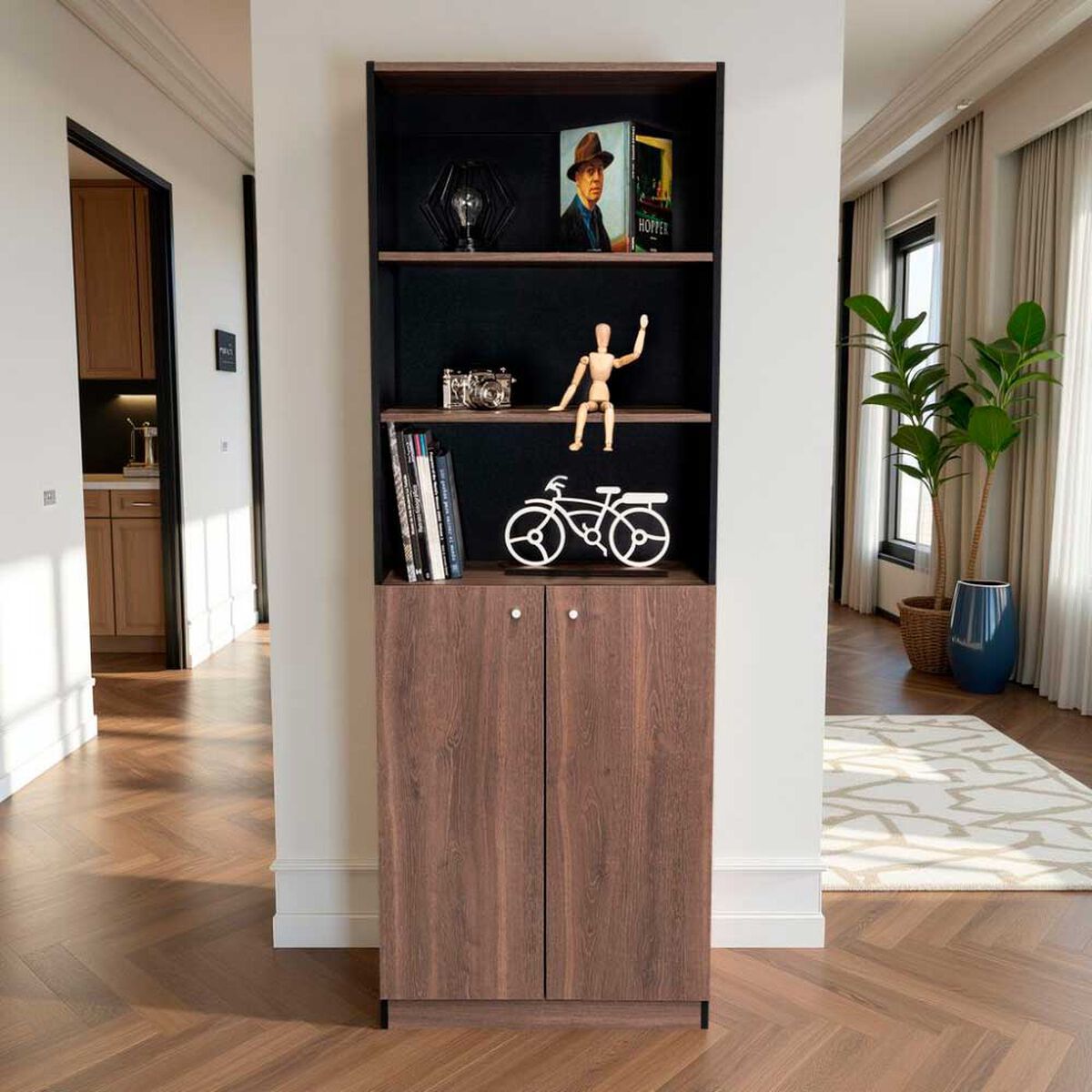 Estante TuHome Home E4 2 Puertas Wengue Milan