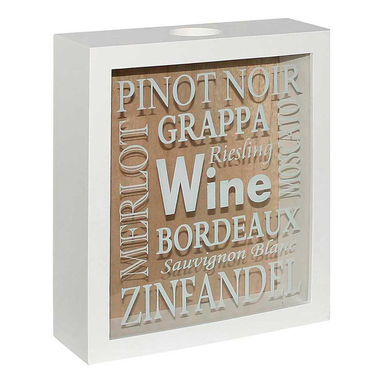 Cuadro Guarda Corcho Madera Vgo 26 x 22 cm Blanco