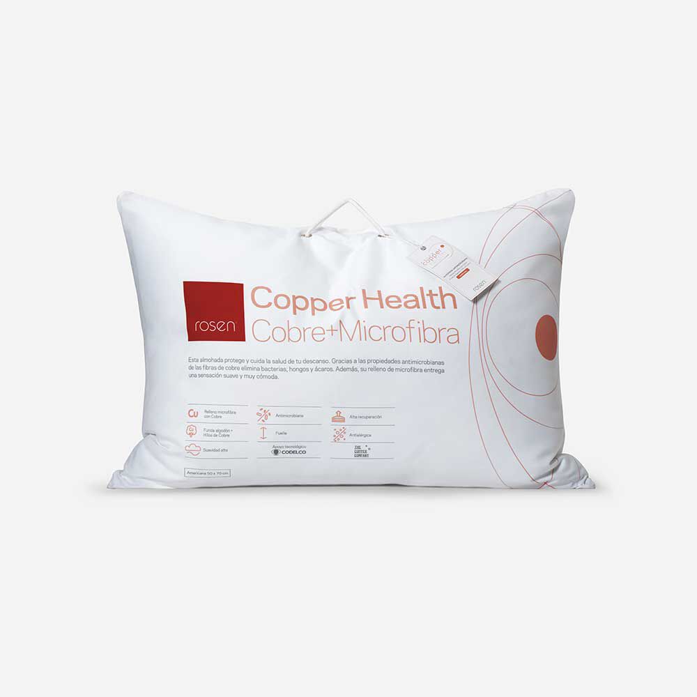 Almohada Rosen Copper Health Microfibra 50x70 cm