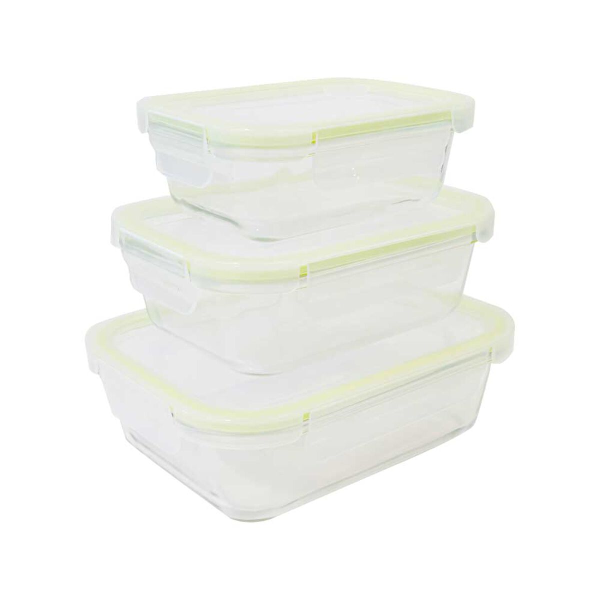 Set 3 Contenedores Herm&eacute;ticos Rectangulares Doral Fresh