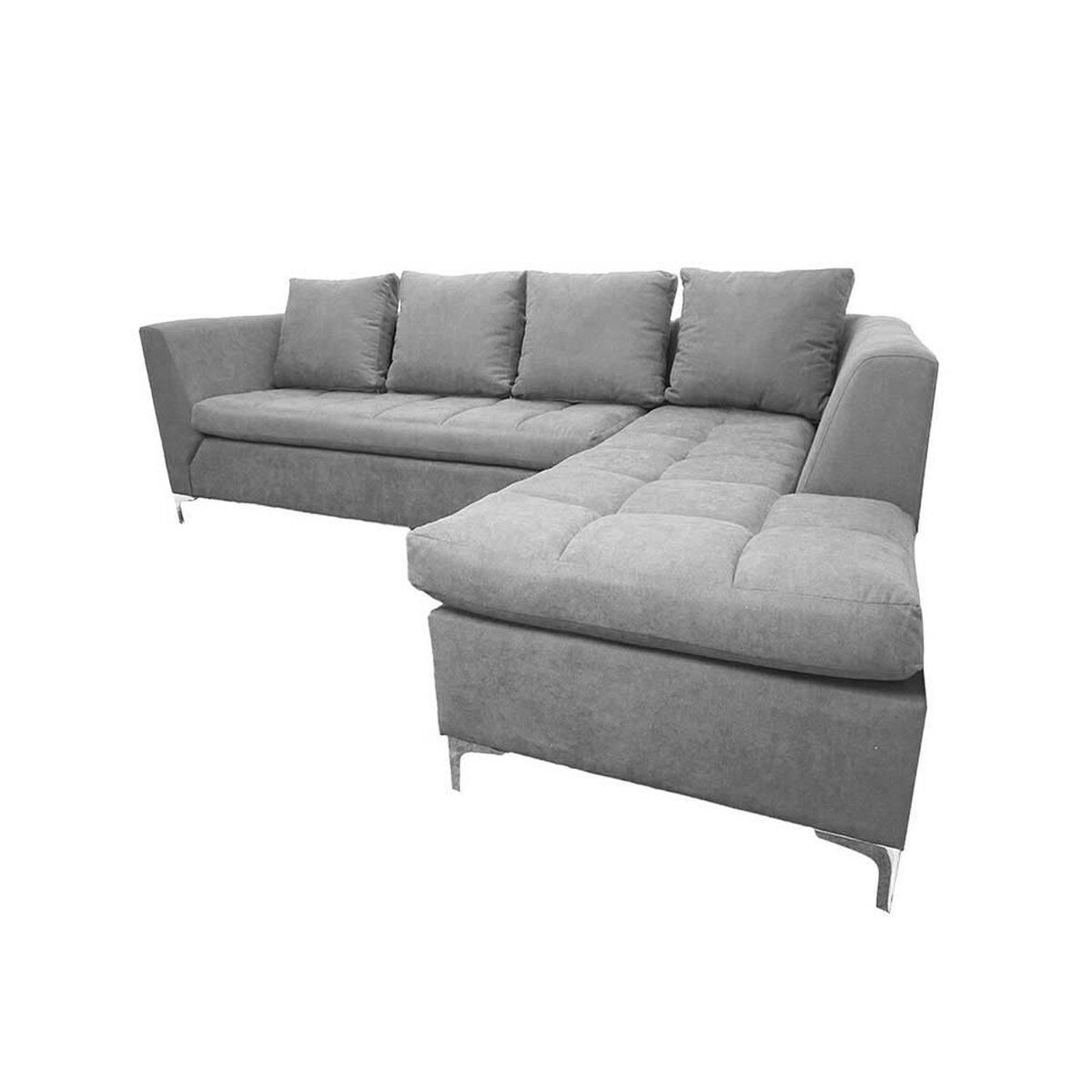 Sofá Seccional Derecho Deco Class Imperio 3 Cuerpos Gris