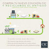 Cama Europea CIC Base Dividida 2 Plazas New Ortopedic + Respaldo