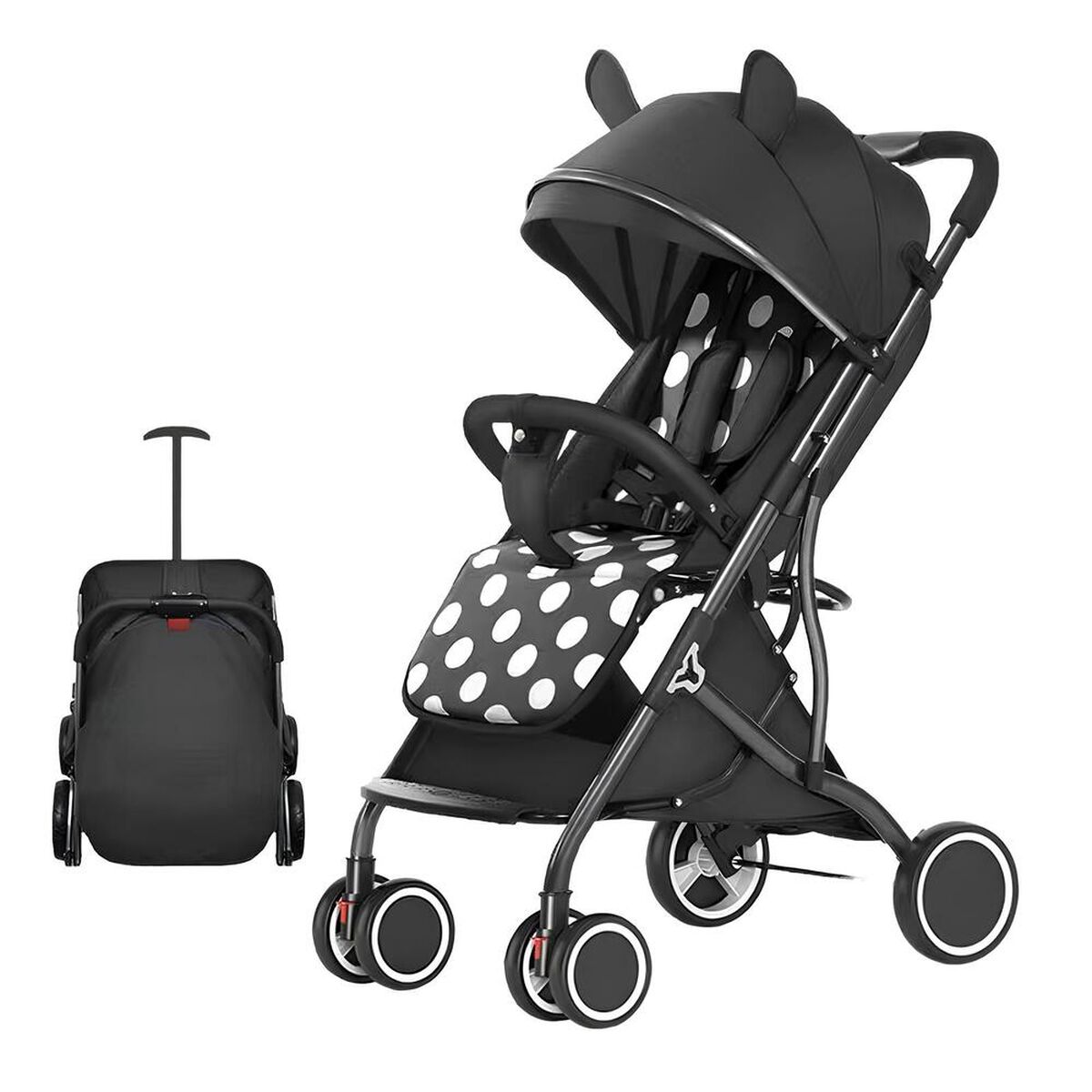 Coche de Paseo V6 Compacto con Accesorios Lubabycas
